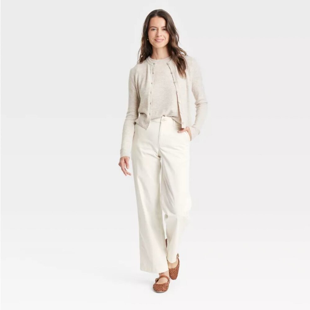 Women's Mid-Rise Straight Leg Relaxed Chino Pants - Universal Thread (NWT) - Picture 3 of 5